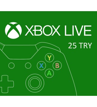 XBOX Live 25 TRY Prepaid Card TURKEY Xbox One Key TÜRKIYE